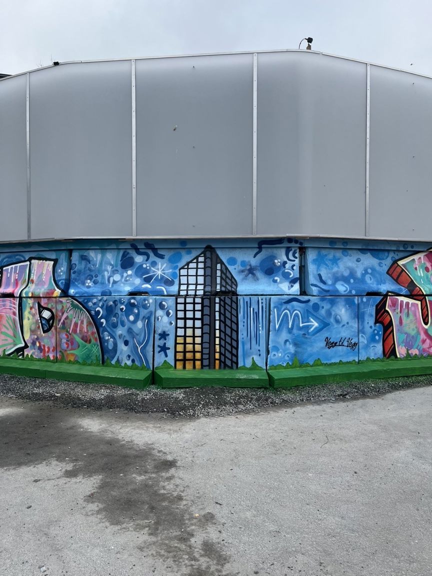 Foto: Yulduz Enayati Hidary (Vegg til Vegg UB) En vegg med graffiti